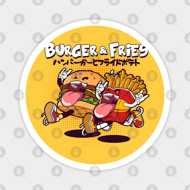 Burger & Fries Magnet by mankeeboi